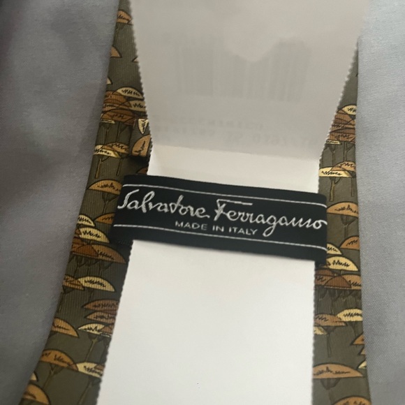 BNWT Salvatore Ferragamo Silk Tie - Picture 12 of 12